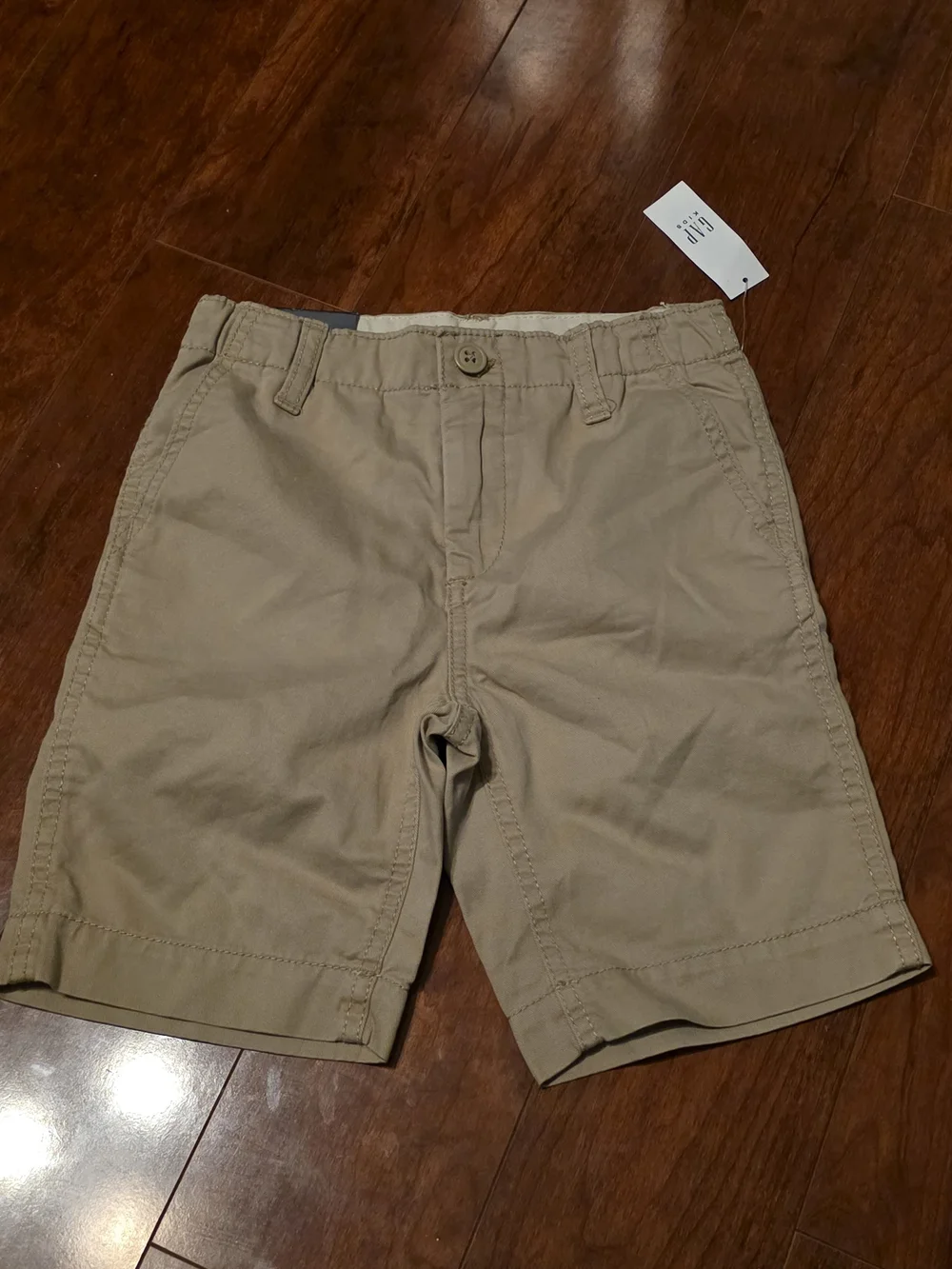 GAP Kids Khaki Flat-Front Shorts